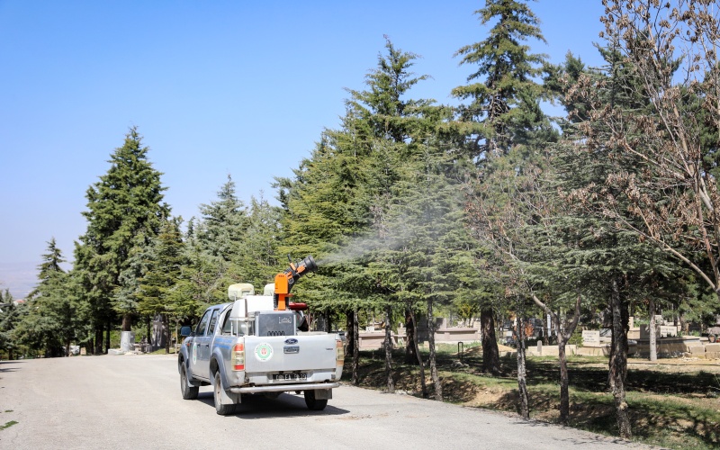 ETİMESGUT BELEDİYESİ İLAÇLAMA ÇALIŞMALARINA BAŞLADI